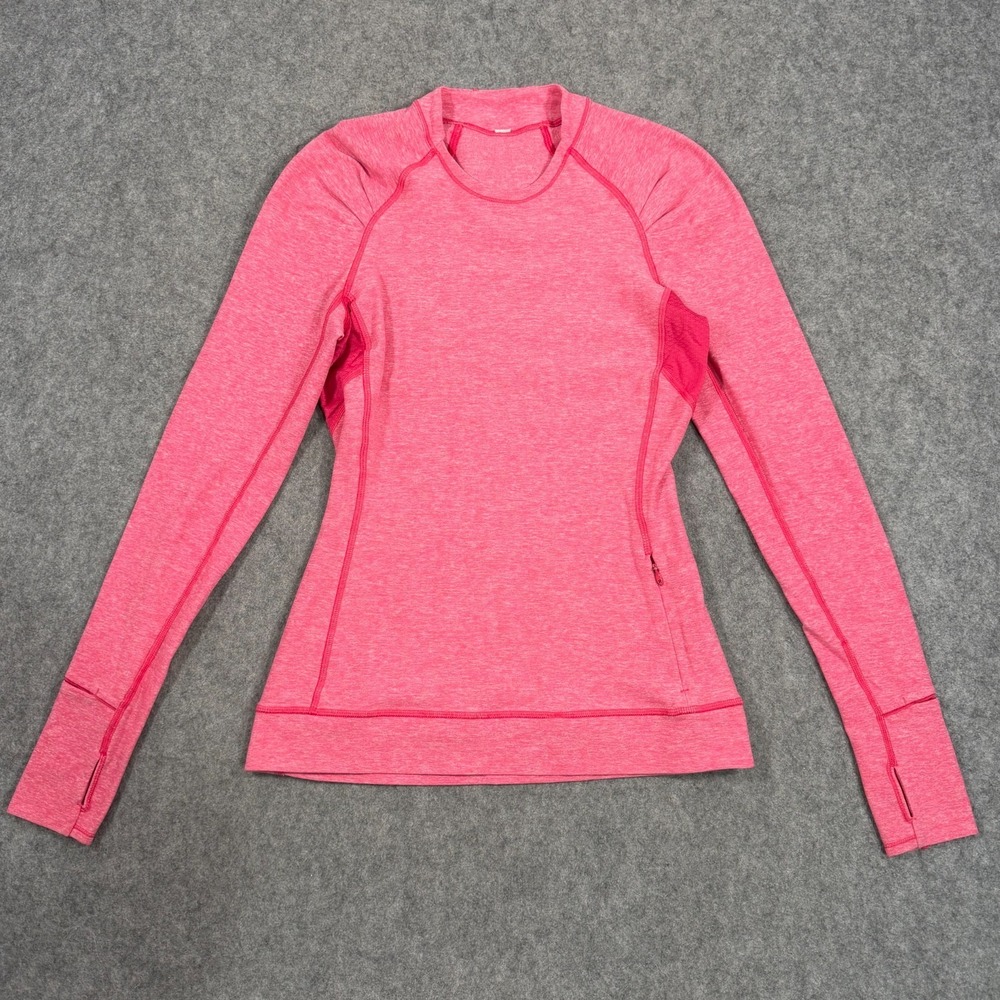 Lululemon Athletica Heathered Boom Juice Think Fast Long Sleeve Top Women's 4